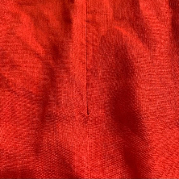 J.Crew Orange Fringe Linen Top - Picture 5 of 13